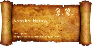 Noszko Metta névjegykártya